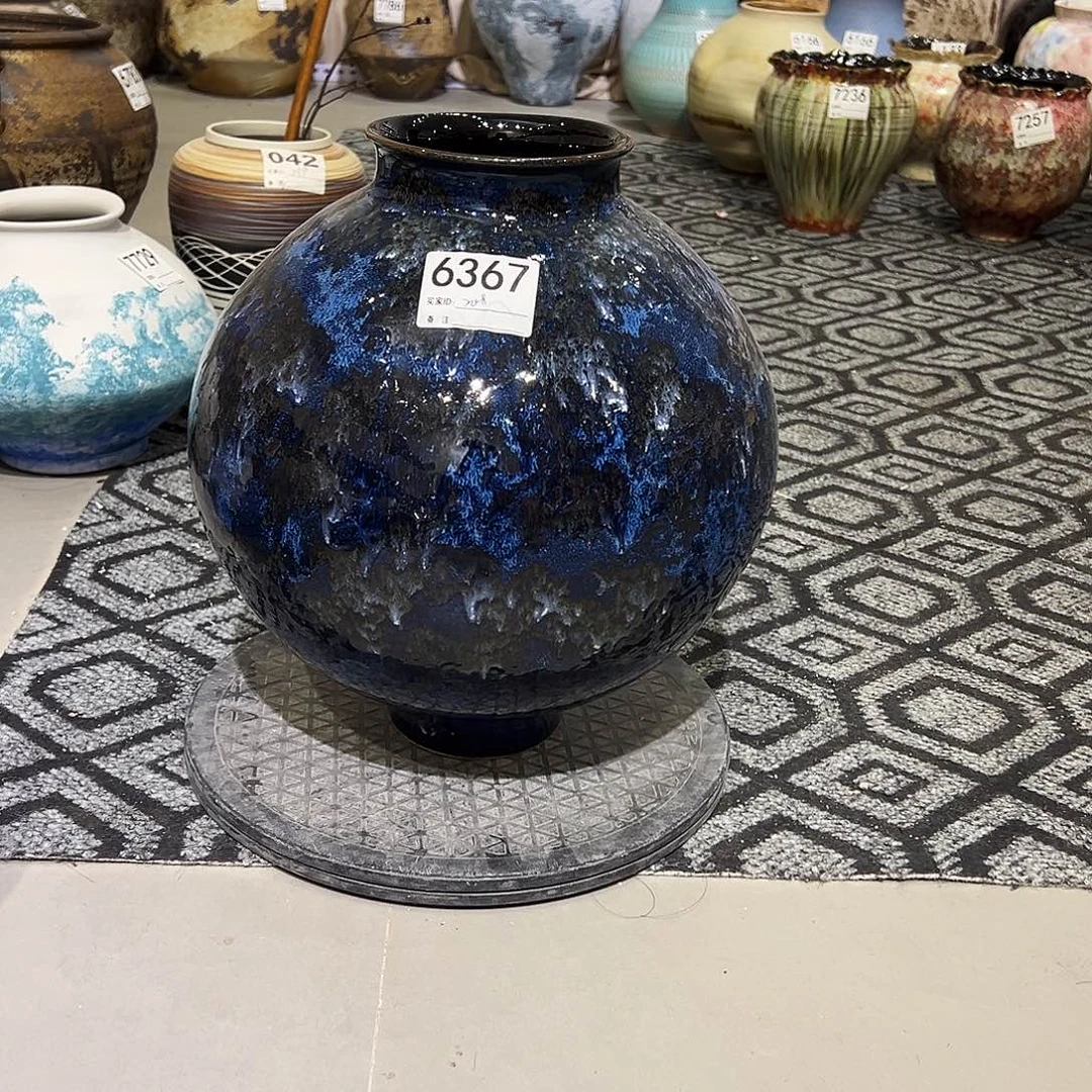 瓶彩**月6367高32口10陶瓷花瓶无孔