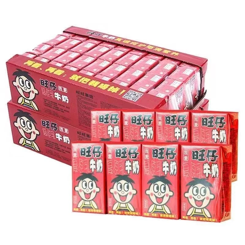 旺仔牛奶125ml盒礼盒装原味复原乳酸菌酸奶学生儿童早餐特价常温