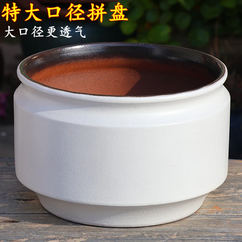 30口大口径透气粗陶花盆多肉群生室内客厅绿植盆景999