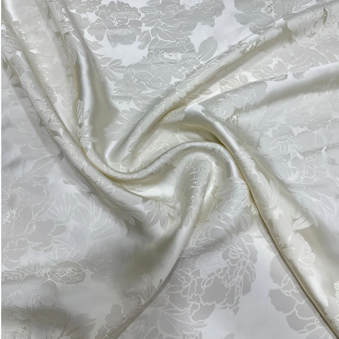 【木芙蓉】月光白木芙蓉重磅面料