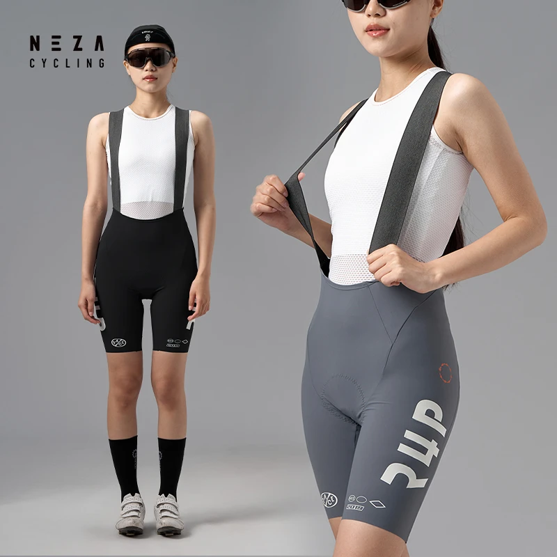 NEZA「麈.云辙」女款竞技骑行裤 抗菌透气夏季气动性能背带裤