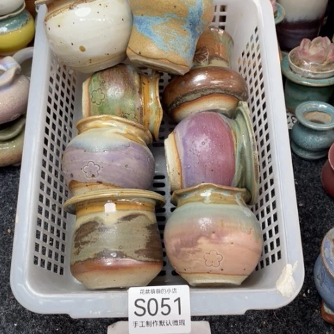 紫砂花盆微瑕051口径5厘米左右