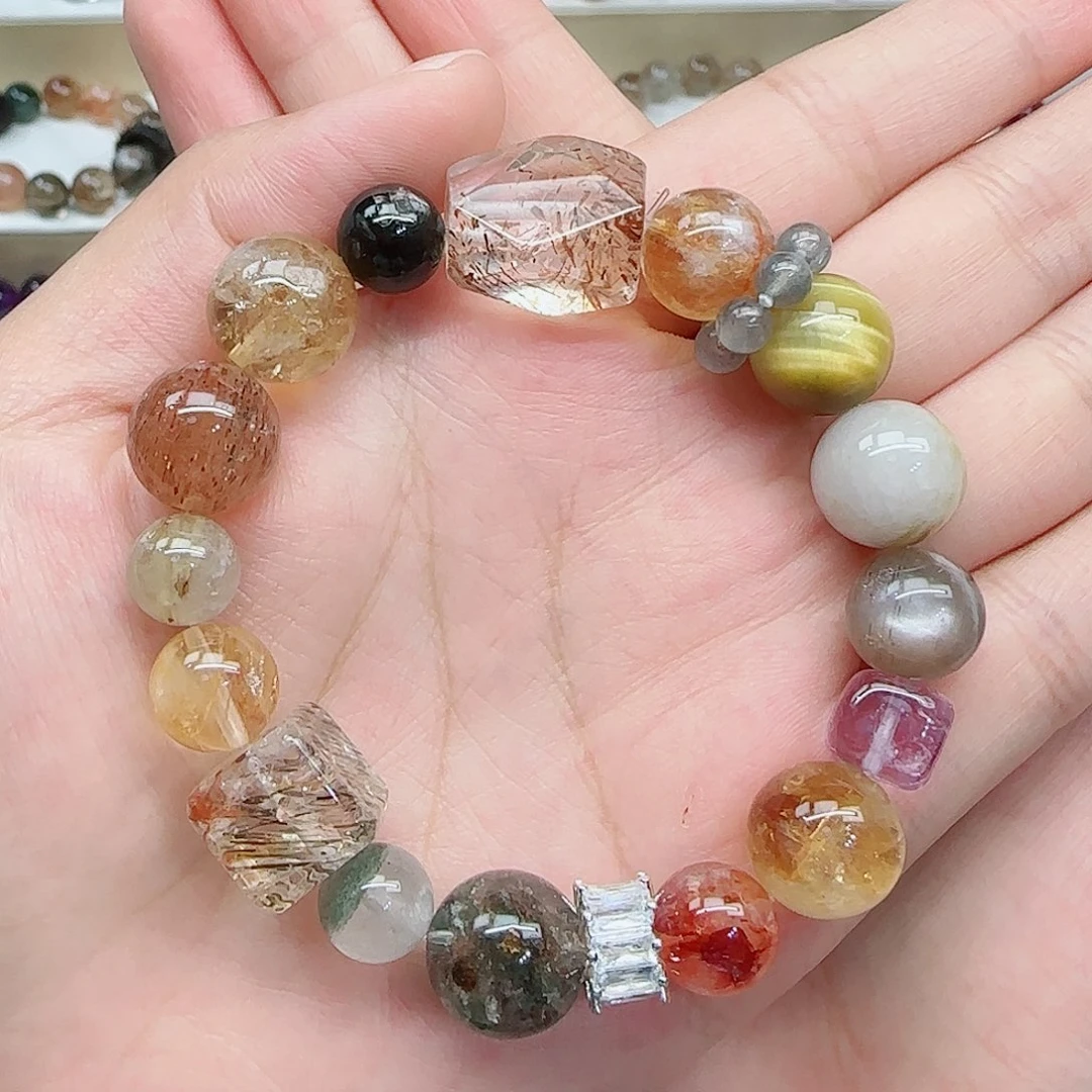 水晶手串未镶嵌聚宝