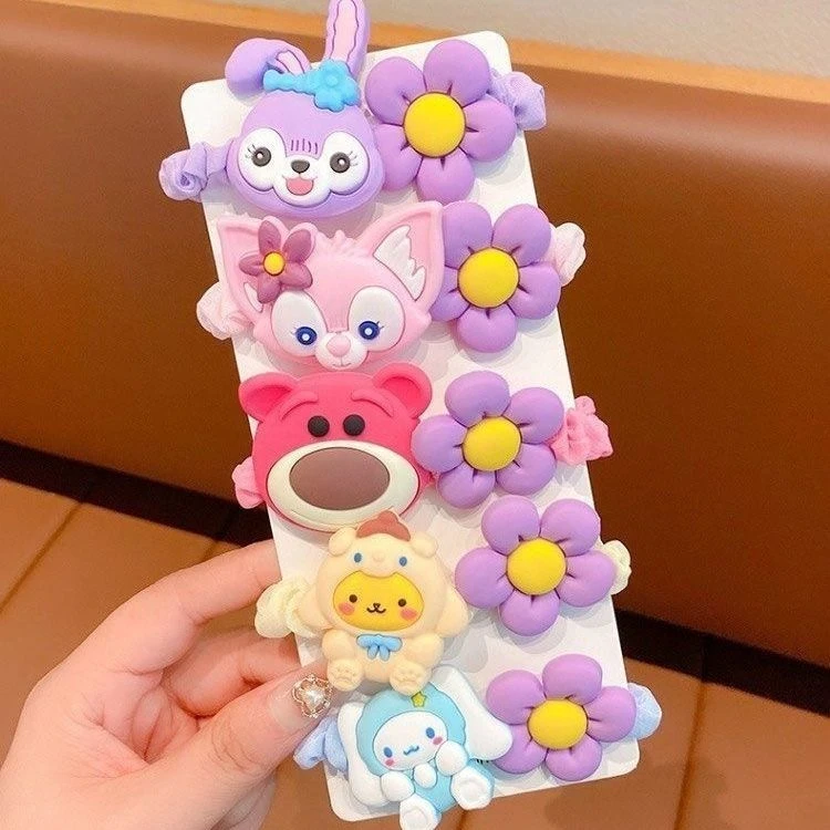 精选不伤发儿童高弹草莓熊发圈女童发绳小女孩女款多巴胺发饰头绳