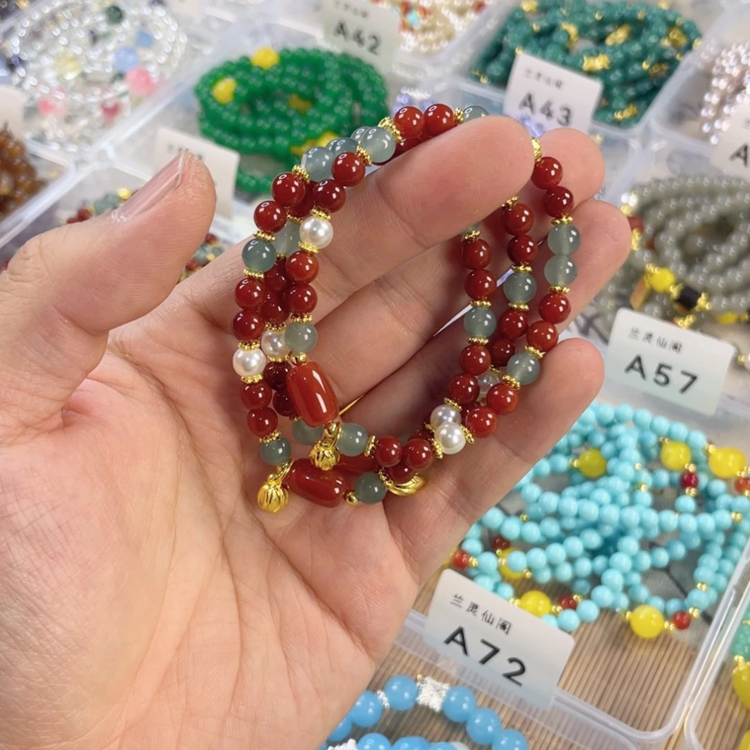 玛瑙手饰银S925镀金镶嵌