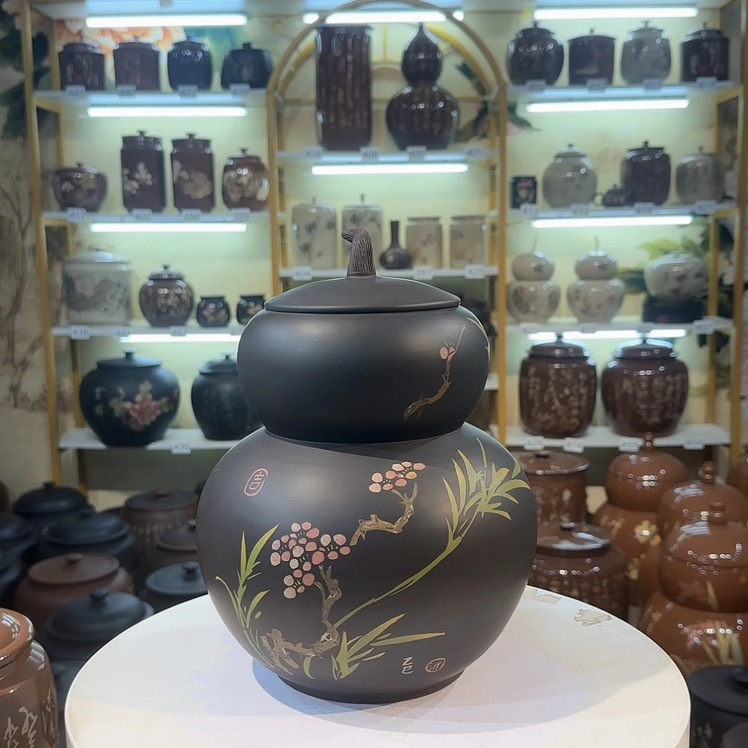 罐036建水紫陶800克茶罐