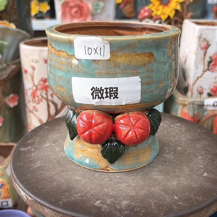 紫砂花盆粗陶材质多肉花盆