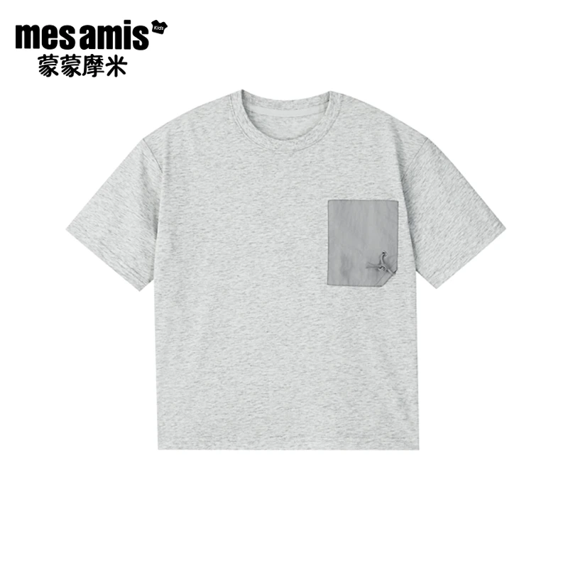 男童宽松短袖t恤男夏季新款圆领上衣休闲童装时尚运动男孩