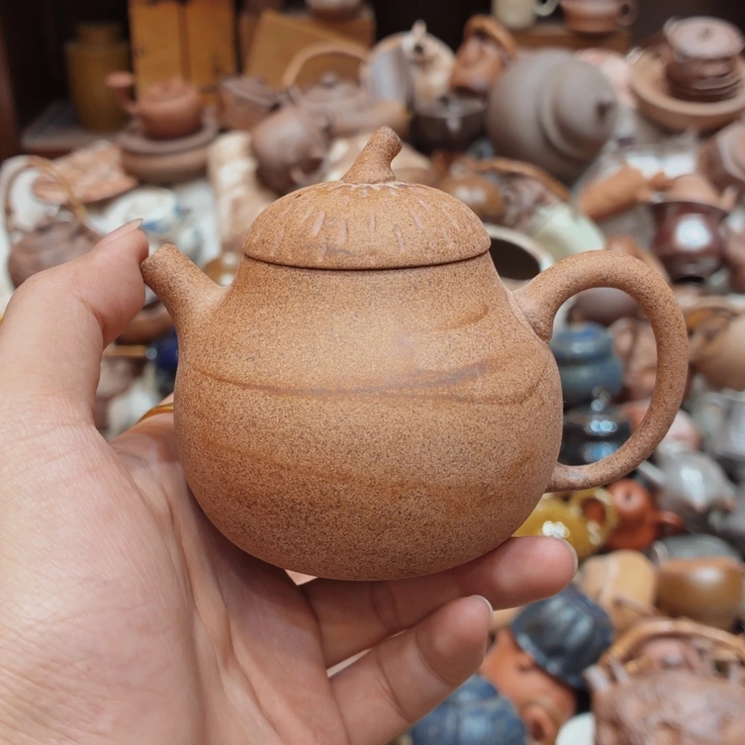 柴烧老岩泥高温茶器皿