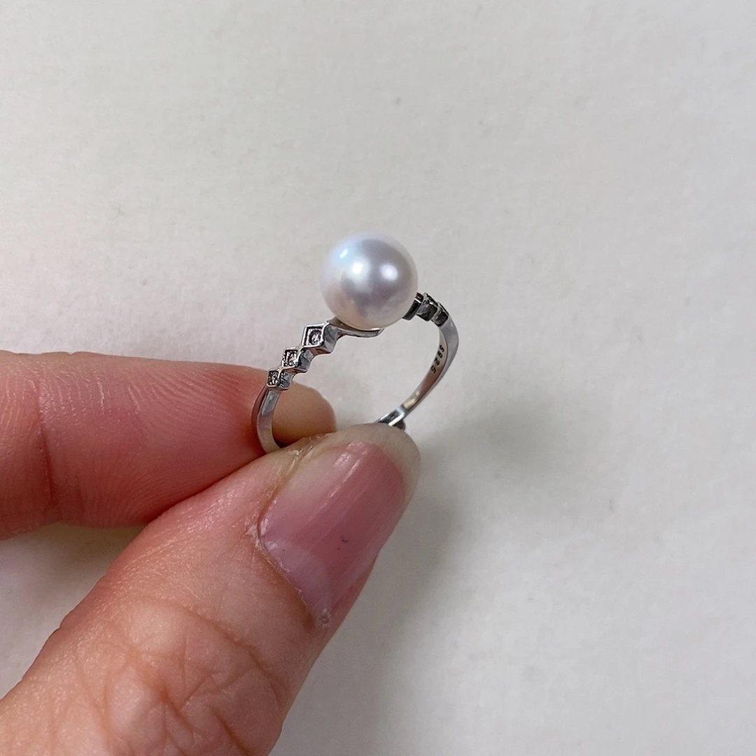 淡水珍珠戒指银S925镶嵌Y****o7-7.5mm