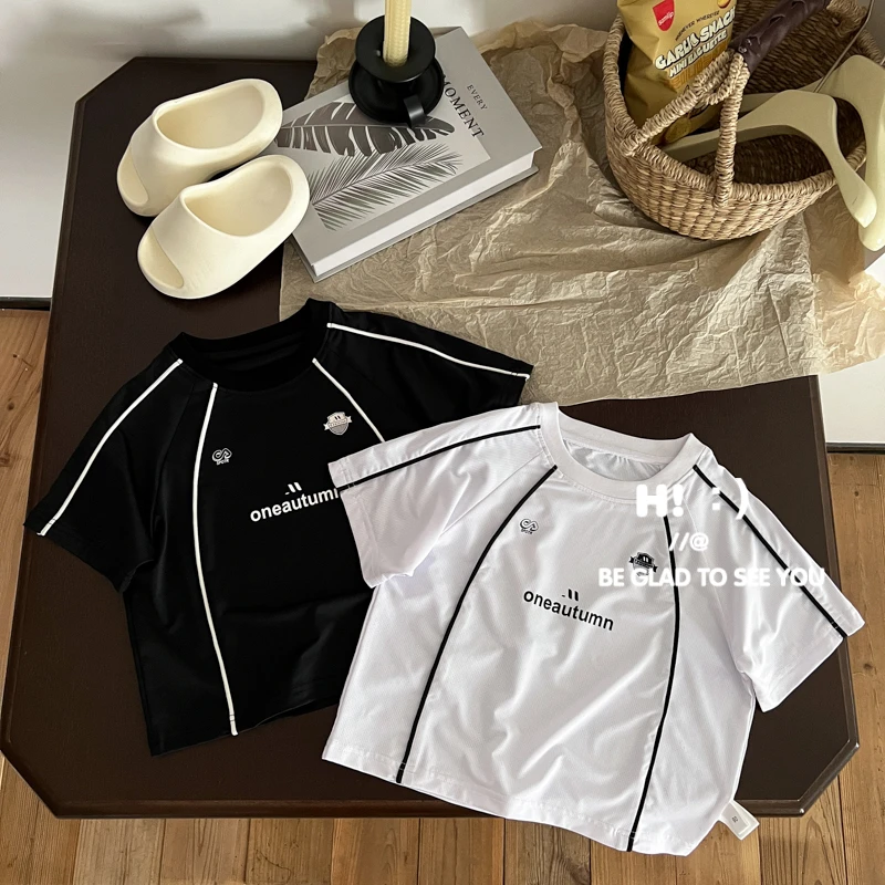 【现货】郝叔童品夏季限定新款2025洋气男童透气百搭短袖T恤BY5251