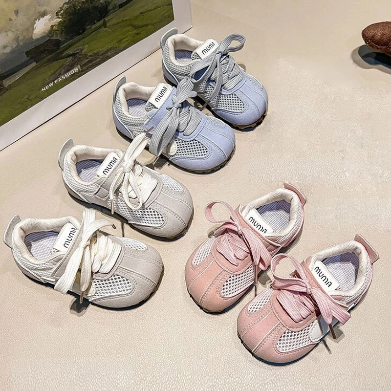 儿童运动鞋韩版夏季新款女童德训鞋透气网面男童宝宝鞋休闲阿甘鞋