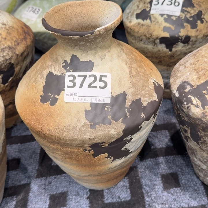 @***呀瓷片景德镇高温花器编码3725高33口6默认无孔