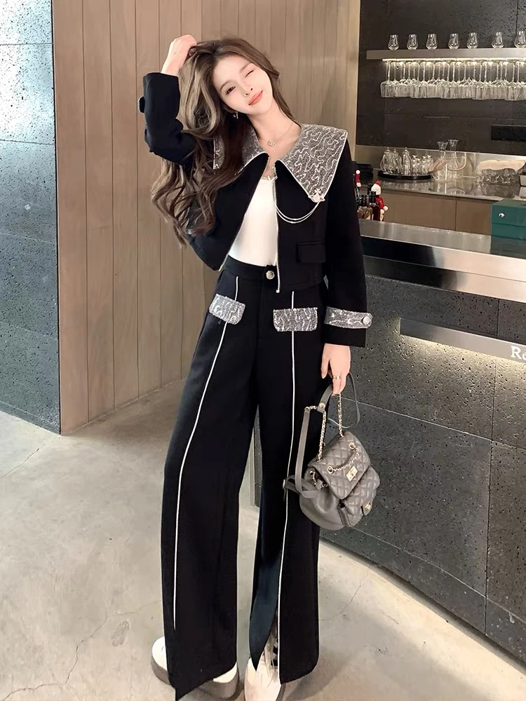 休闲运动套装女2025秋季新款高级感上班通勤气质时尚卫衣两件套女