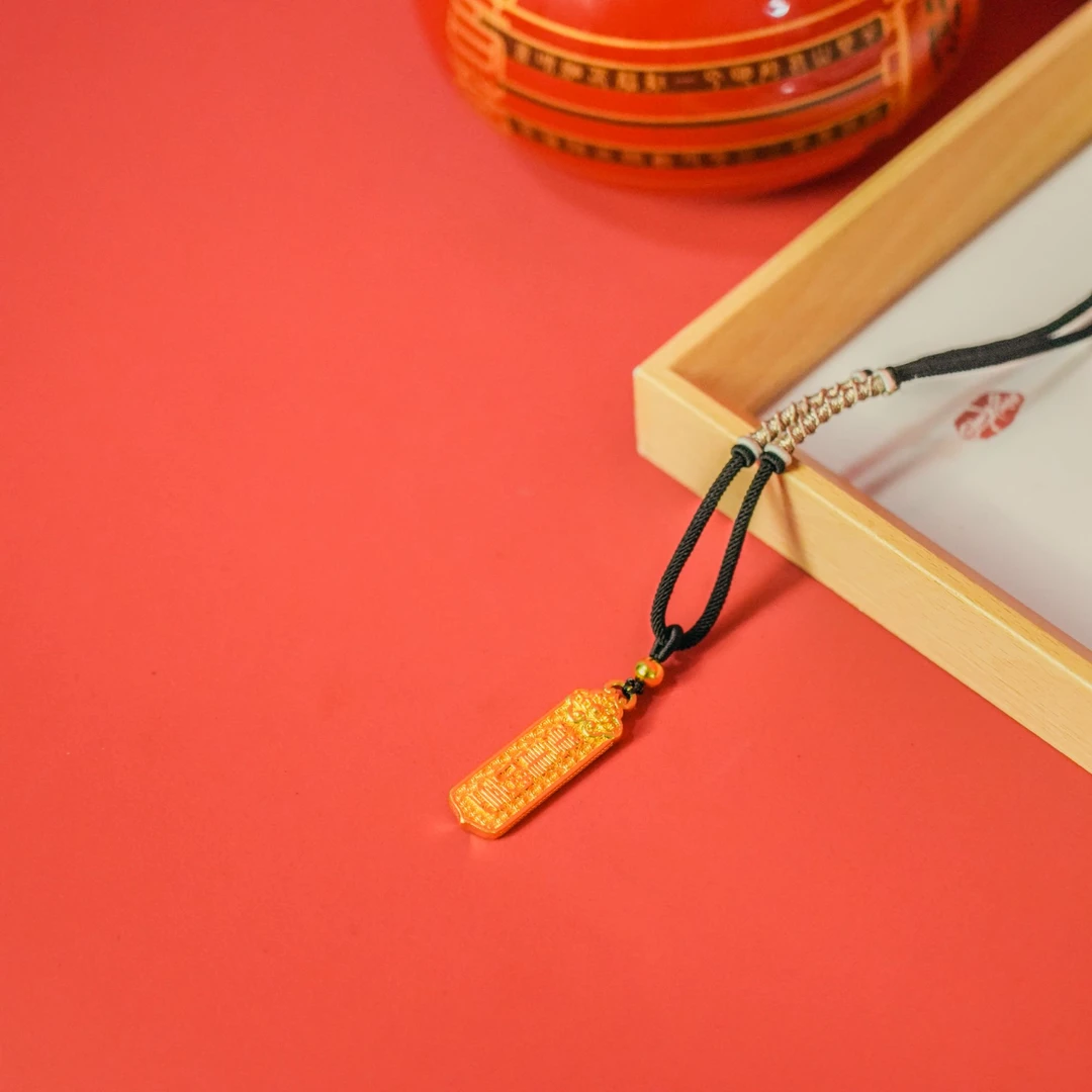 吊坠足银 古法时尚轻奢百搭足银上上签送礼轻奢国风新中式精致