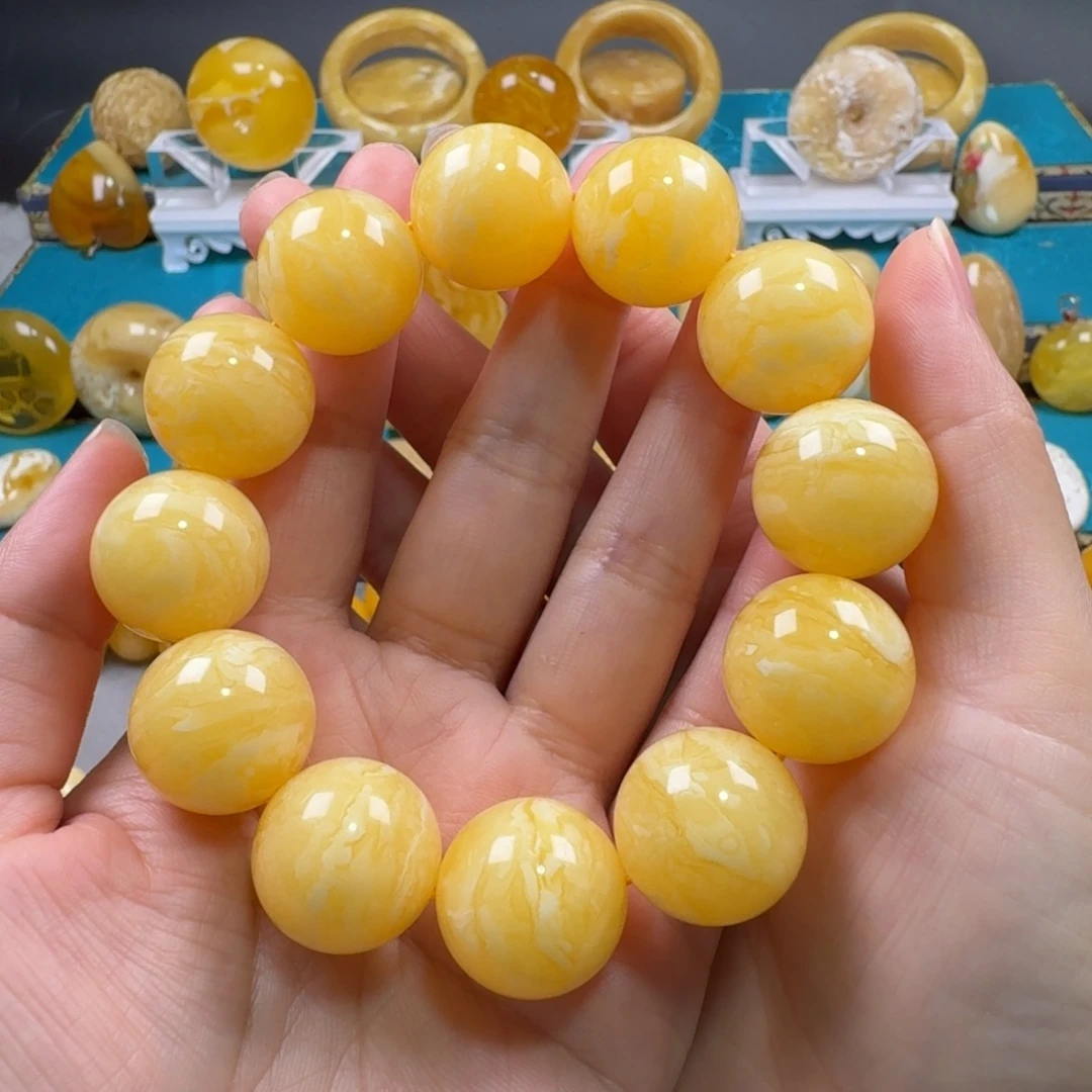 未镶嵌蜜蜡手链蜜蜡