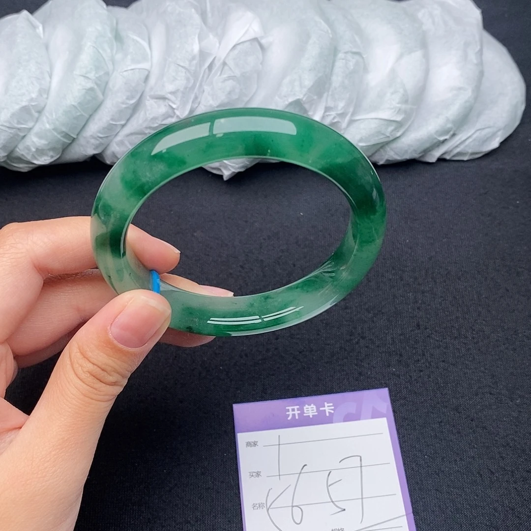 竹牌天然A货非洲翠手镯1