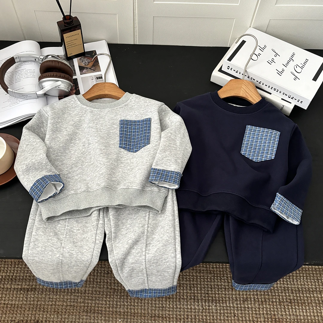 【韩范】男女宝儿童2025秋季新款卫衣套装休闲韩版宽松两件套