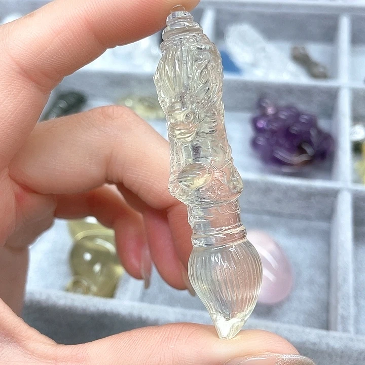 未镶嵌黄晶珠宝半成品4125