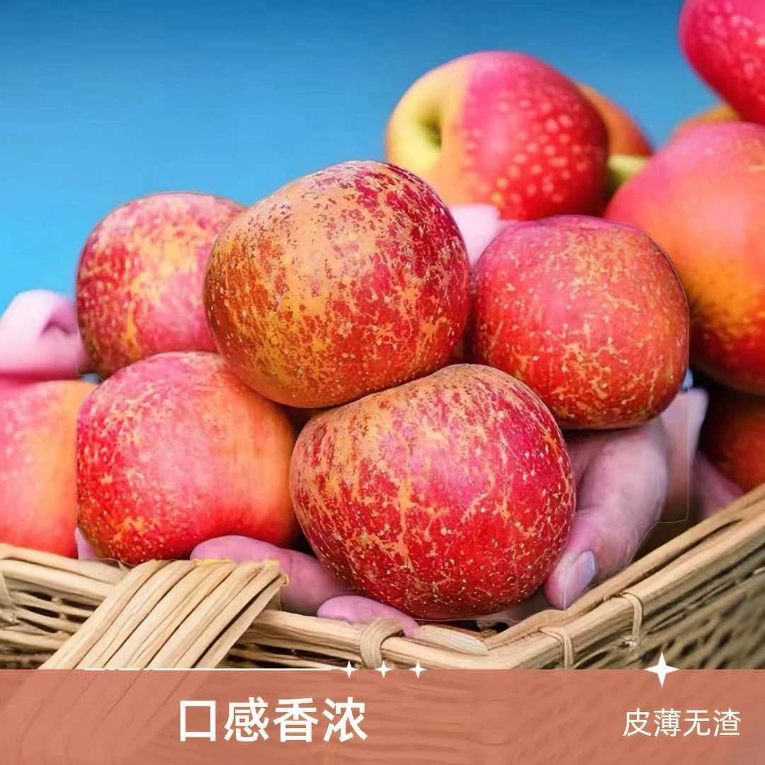 云南昭通冰糖心丑苹果冰糖心苹果新鲜现摘脆甜多汁红富士水果