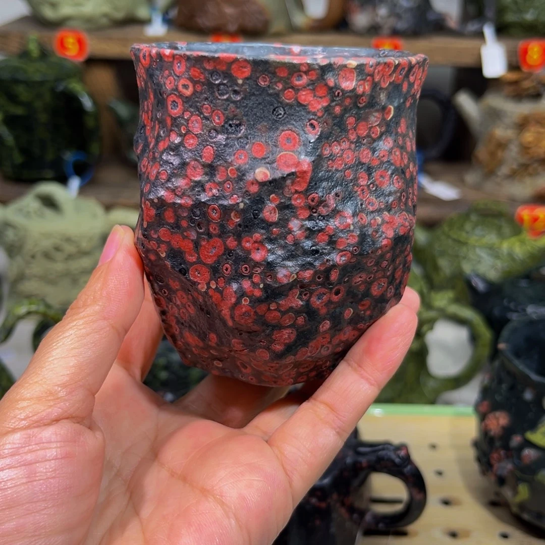 石材梅花玉安山玉精品杯220c