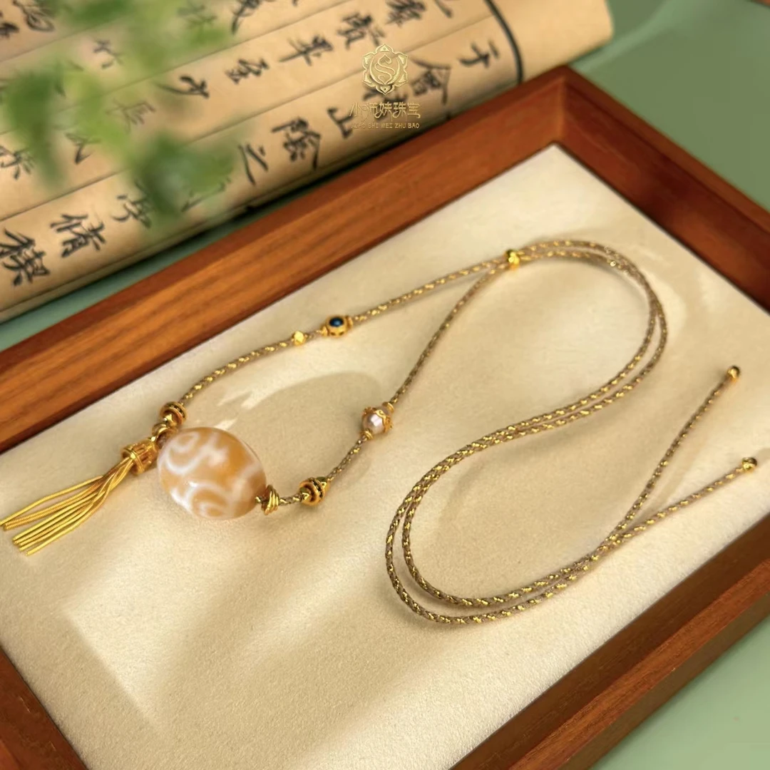 扶摇臻选|聚缘三高嫩色四宝瓶莲心玛瑙银款吊坠0204