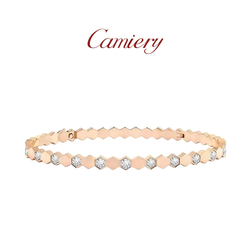 CAMIERY 轻奢百搭带钻蜂巢手镯好看