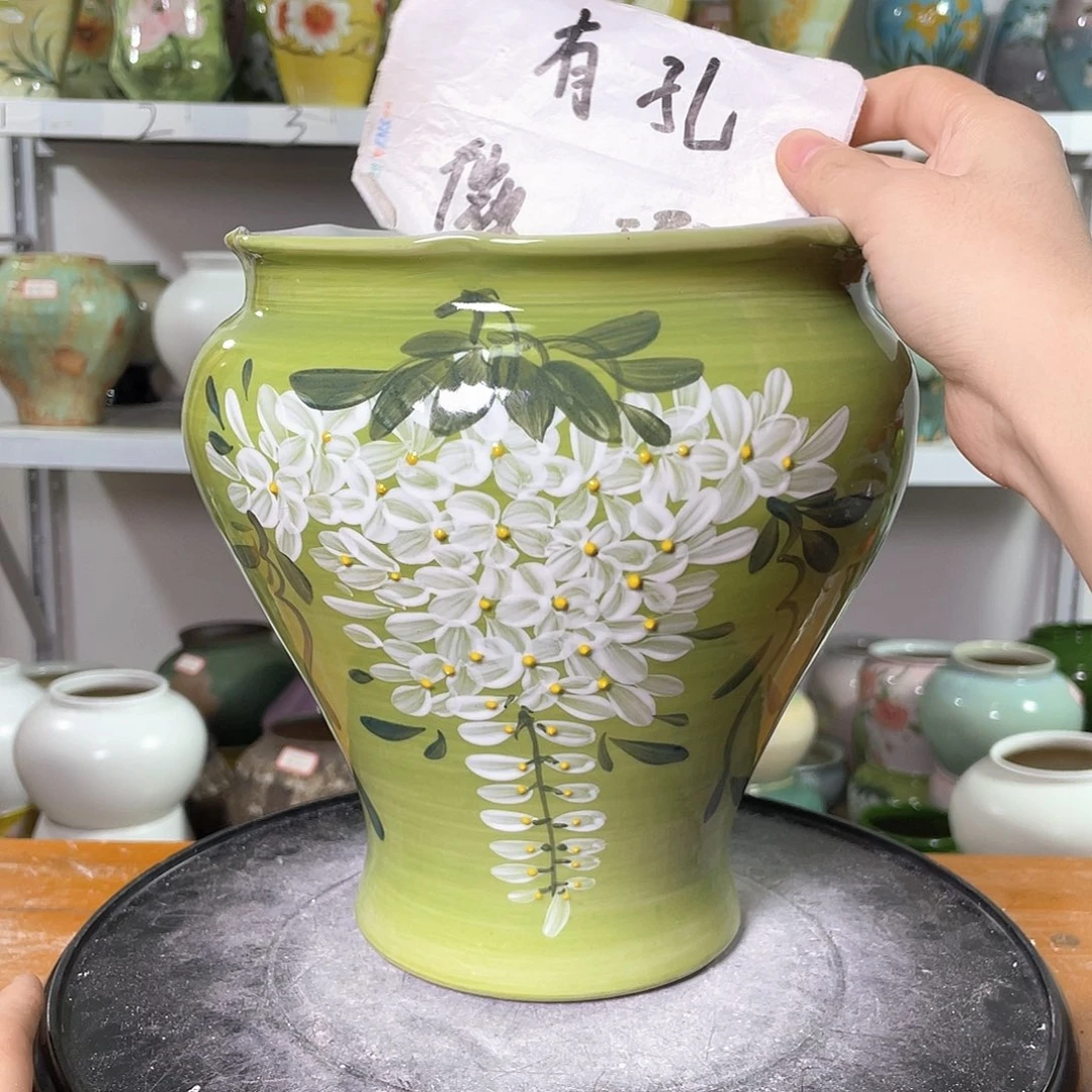 景德镇陶瓷花盆花器暇256