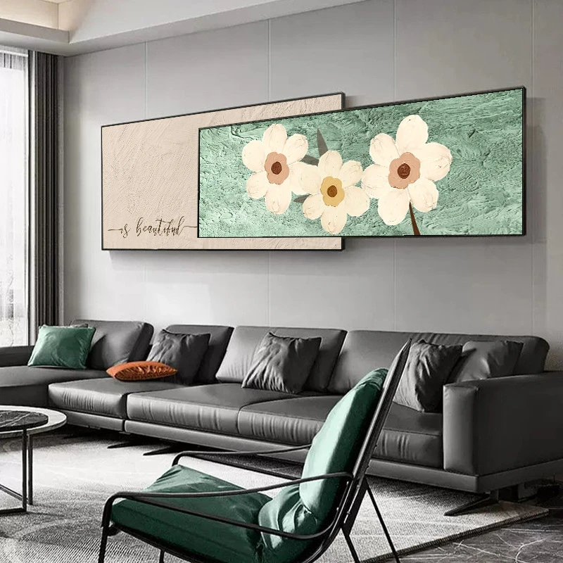 北欧ins奶油风客厅装饰画抽象肌理壁画叠加挂画沙发背景墙晶瓷画