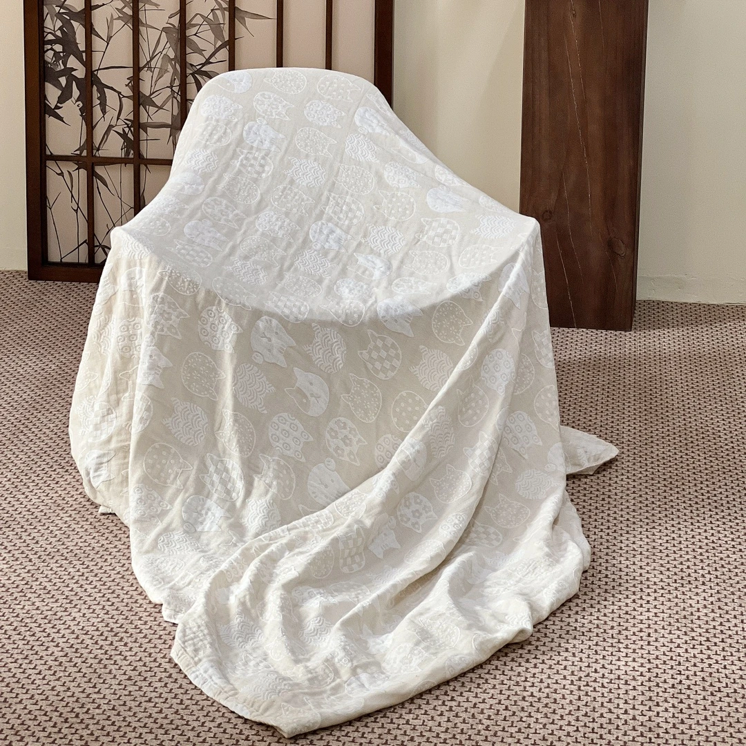 櫟丝御锦柞蚕丝双人盖毯多功能家用舒适简约休闲毯毛巾毯  WDF061