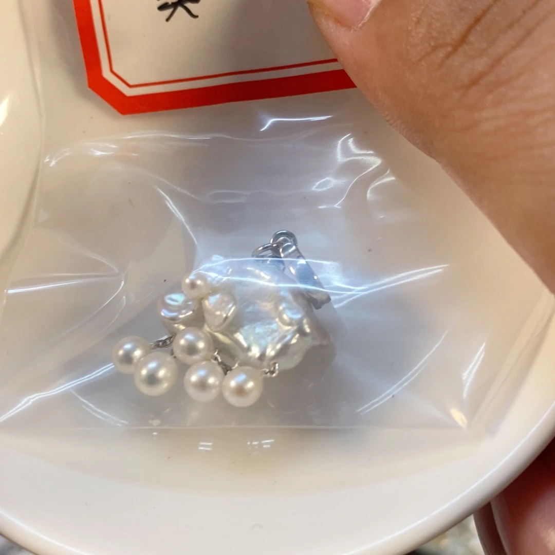 ꒰****合金吊坠淡水珍珠