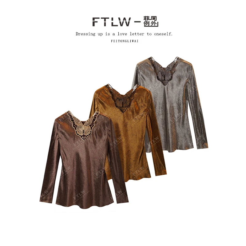 板熙FTLW-【蝶舞霓裳】高级感气质时尚优雅女装上衣-3842