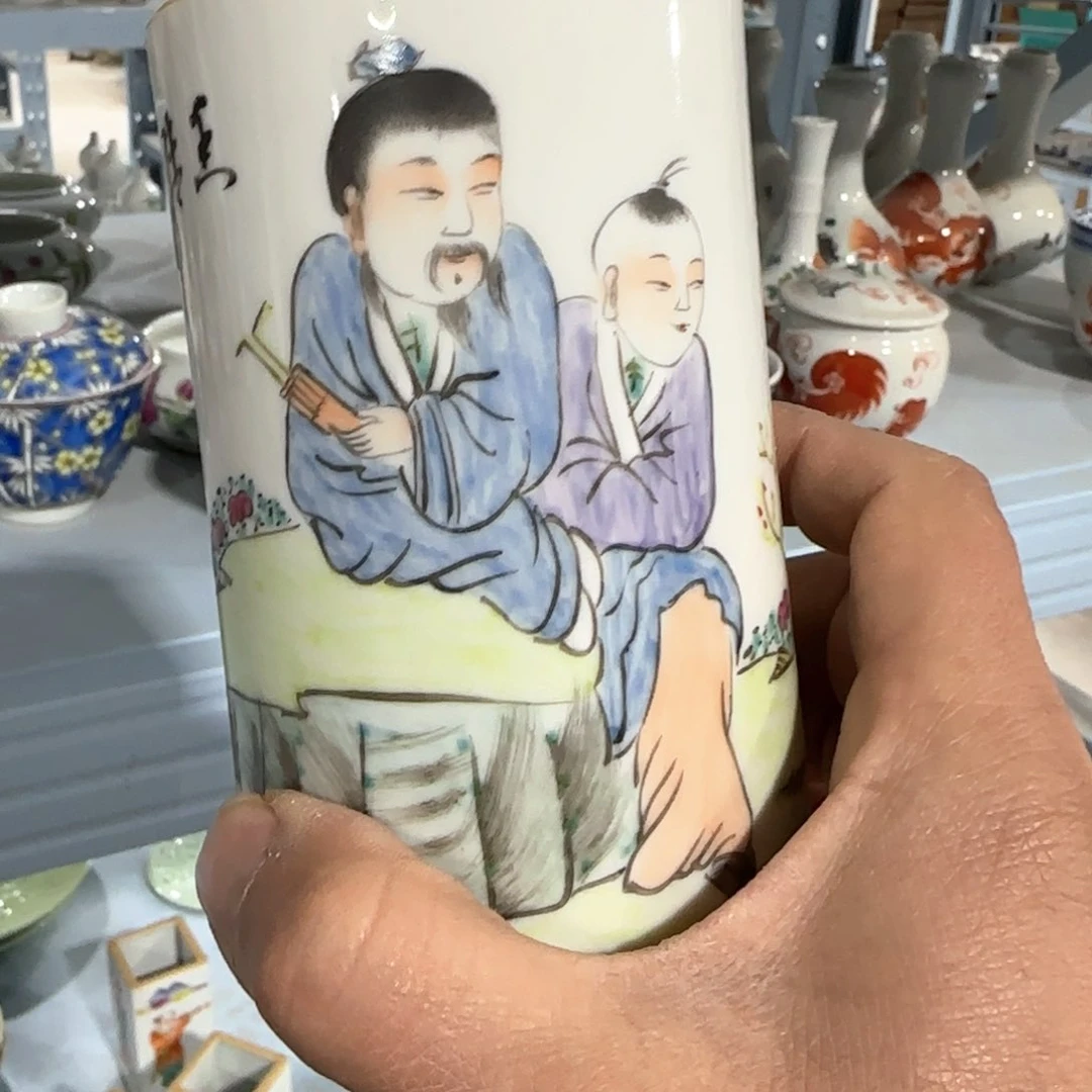 瓷片摆件手绘瓷器全部处理