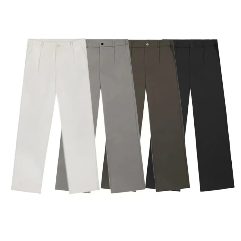 意式东丽进口直筒西裤男款轻熟风百搭裤子cleanfit美式休闲西装裤