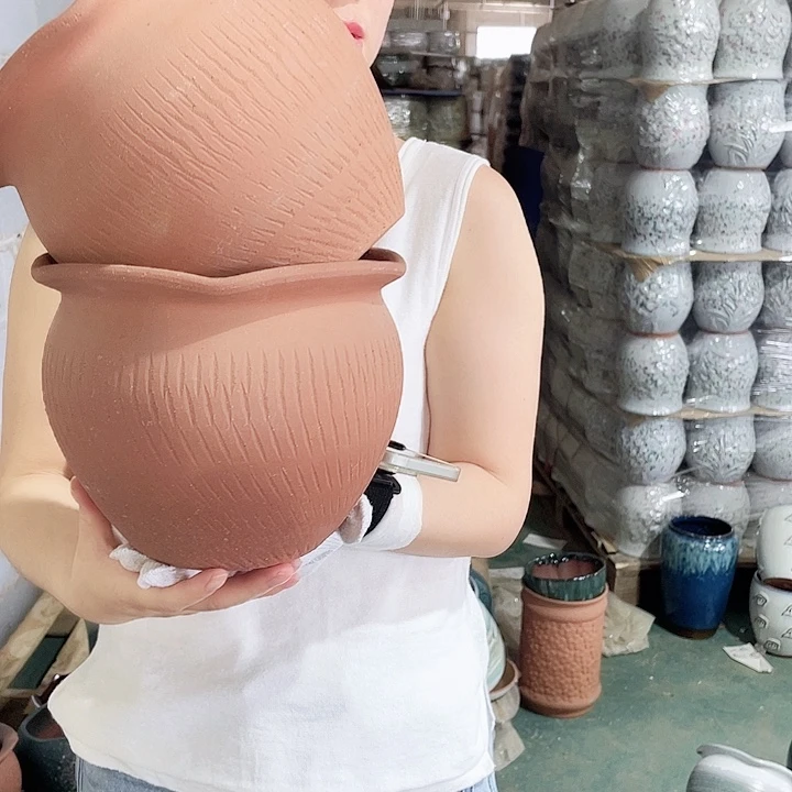 红陶瑕疵高18/20两个