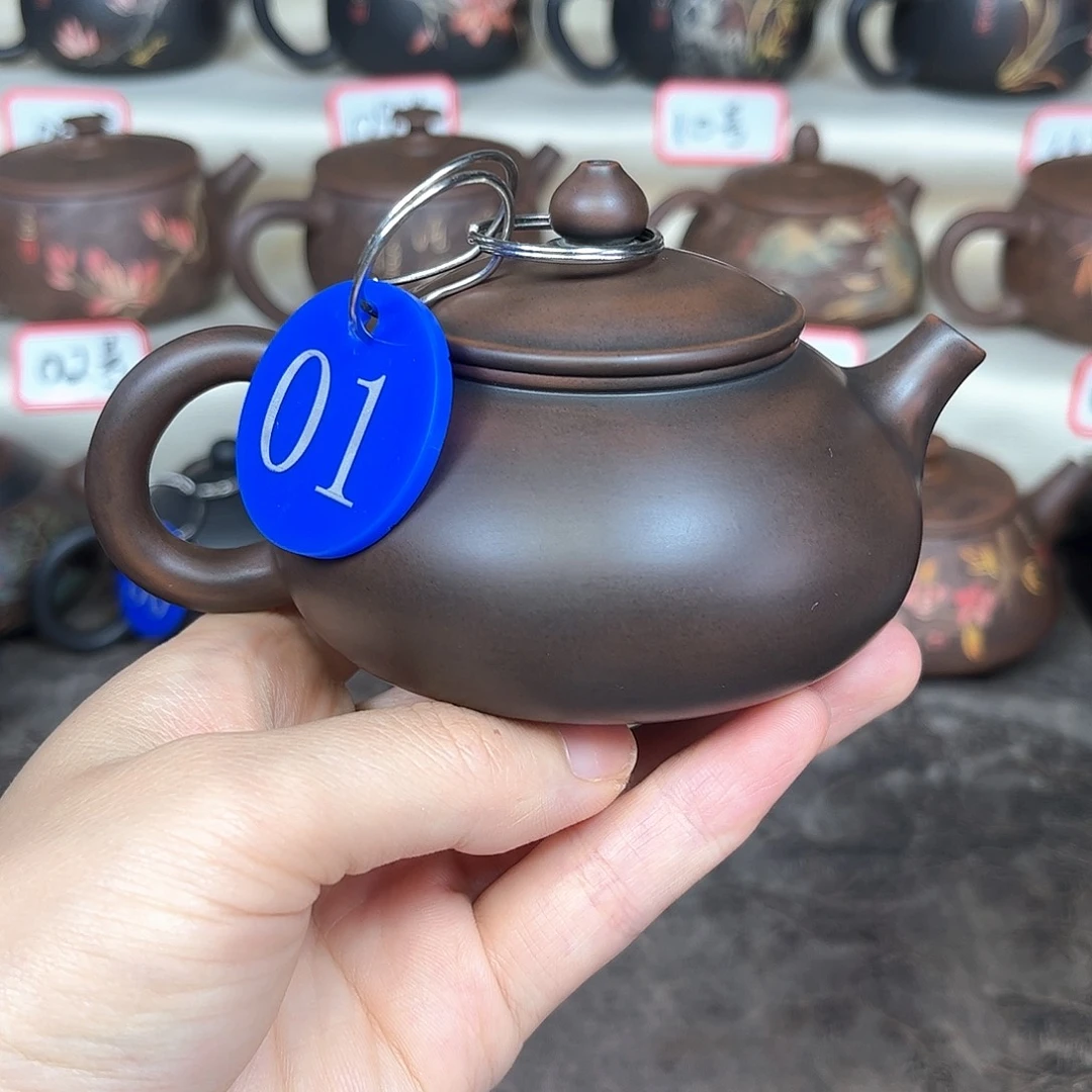 140毫升微微瑕纯手工寒江壶
