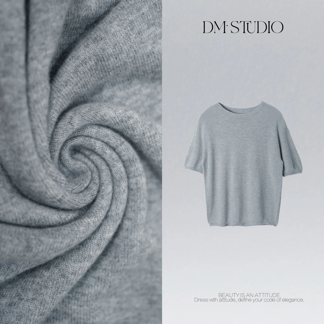 DEDM•STUDIO/100%羊毛气质减龄纯色极简针织套头毛衣2507MY/CS001