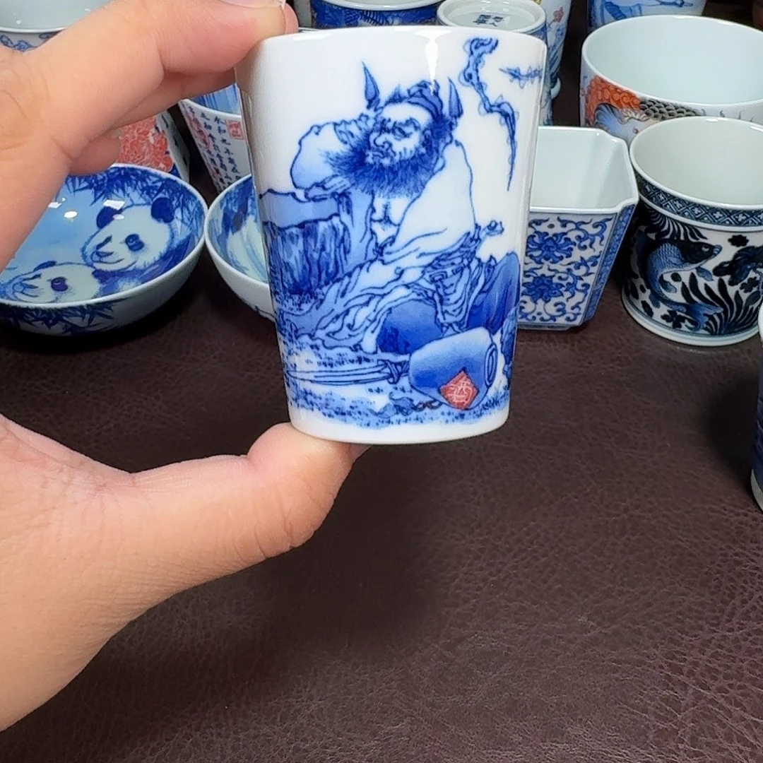 蓝****现代景德镇陶瓷杯