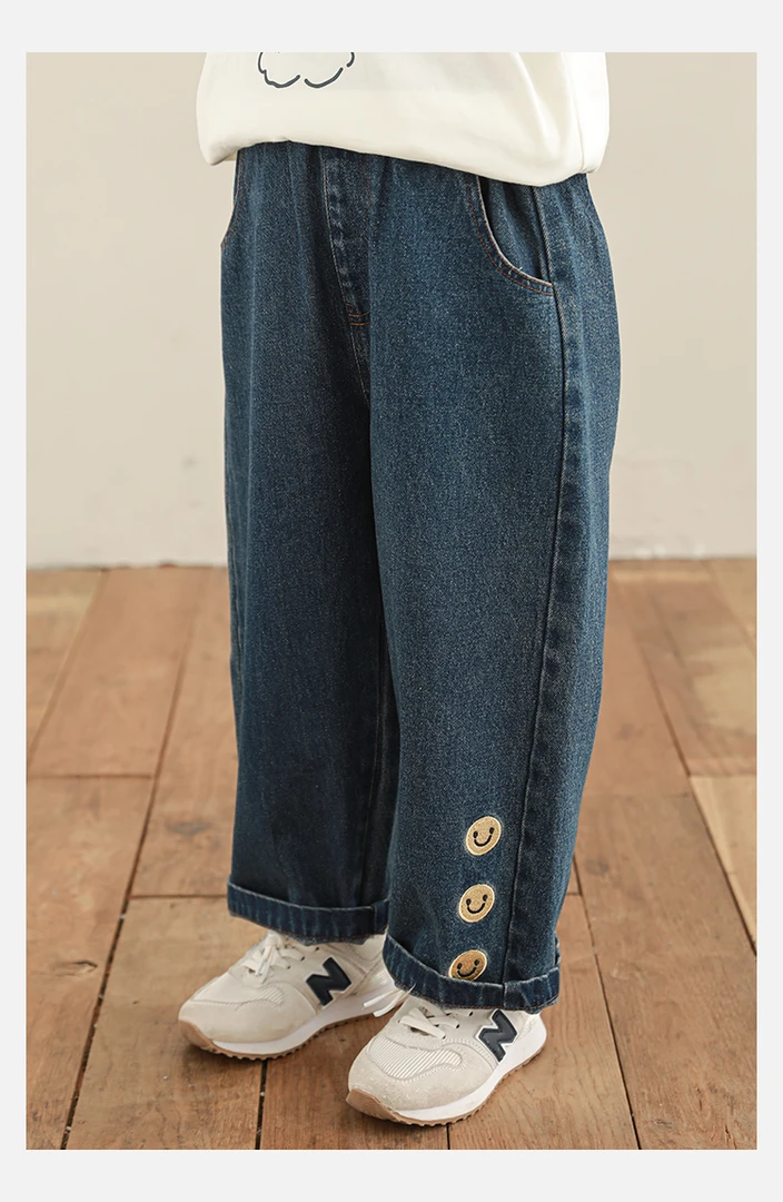 YOEHYAUL/幼悠春一波 【星星笑脸狗】男童春季洋气潮牛仔裤 GC3252