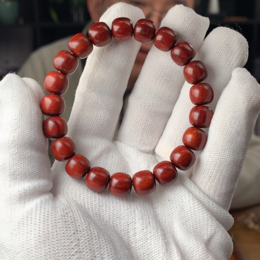 【闪购商品】小叶紫檀手串/手链9.5/10mm鱼鳞底红泥