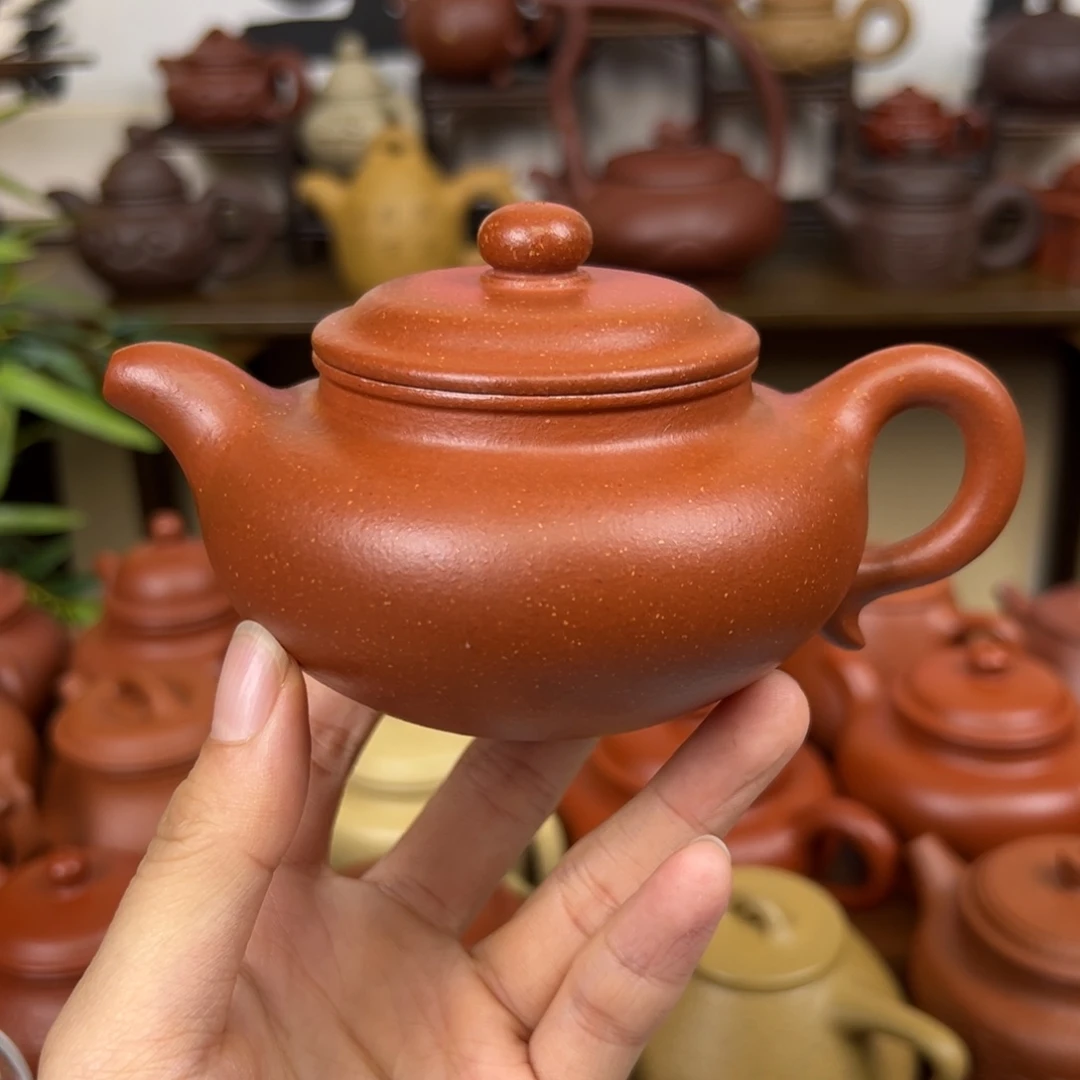 紫砂茶壶紫砂壶仿古壶红降坡200cc