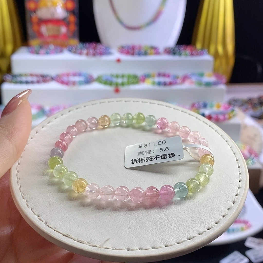 未镶嵌手链碧玺马卡龙