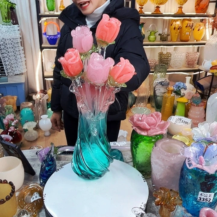 5花1瓶家悦美居琉璃摆件