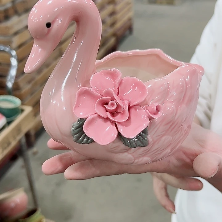 有孔.凑满10元发货多肉陶瓷花盆！