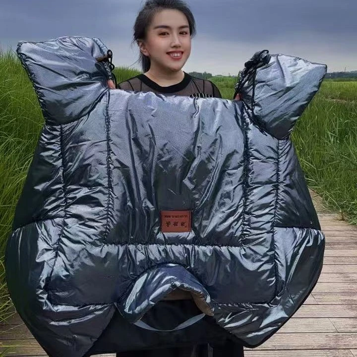 冬季加厚免洗大被子护肩款电动车挡风被