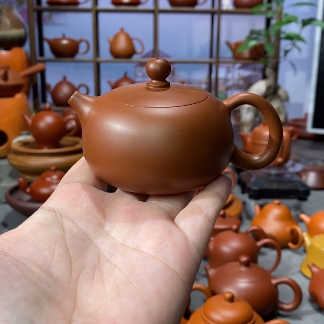 茶壶朱泥吴翰石矿朱泥西施壶110c