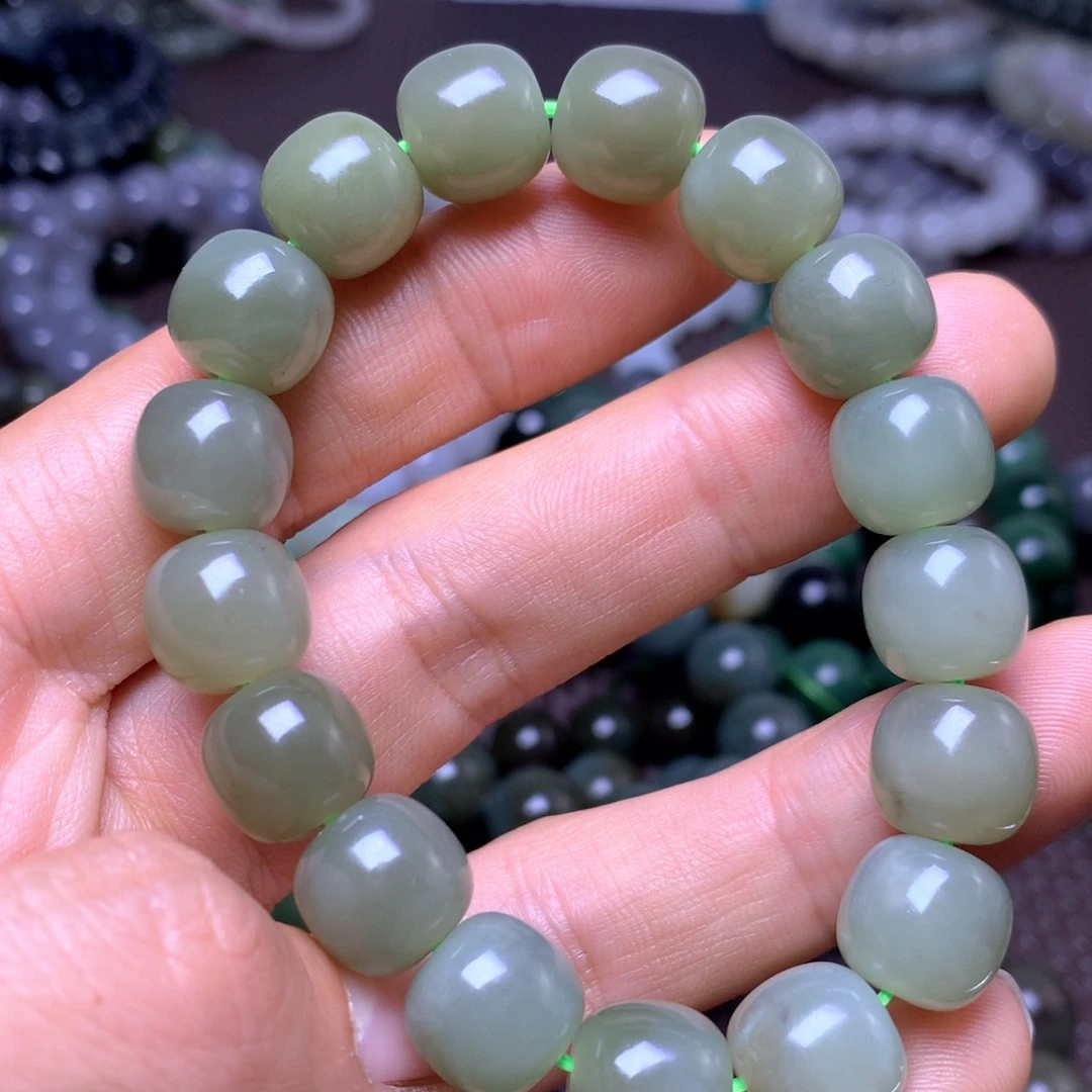 和田玉未镶嵌手串12