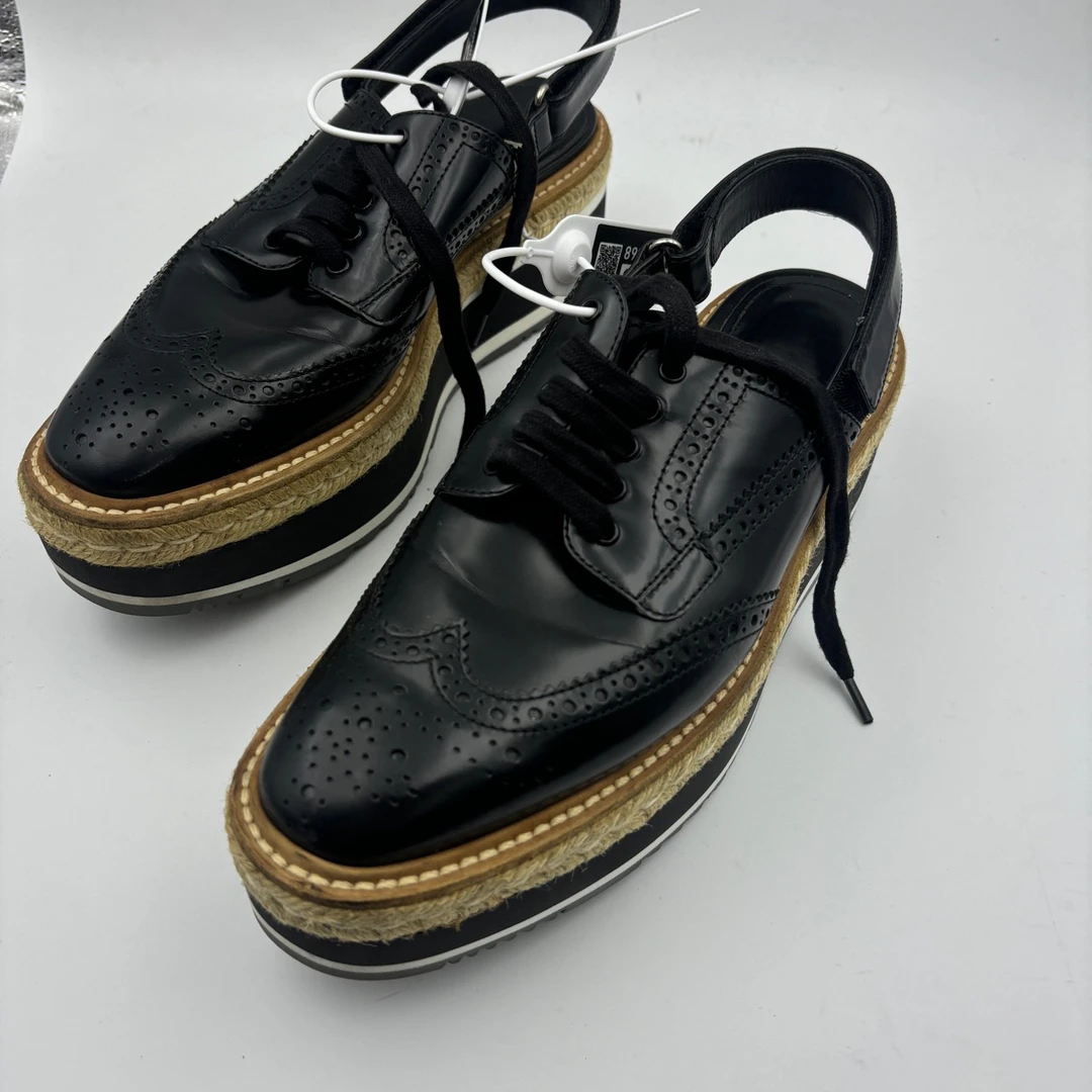 95新 Prada/普拉达 39码/prada普拉达松糕鞋半拖/无盒/95新