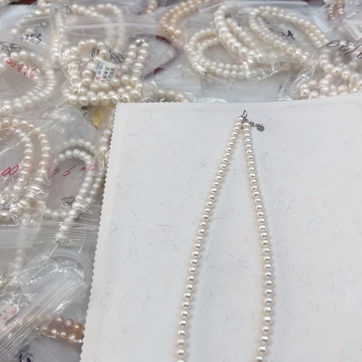 淡水珍珠颈饰银S925镶嵌001132