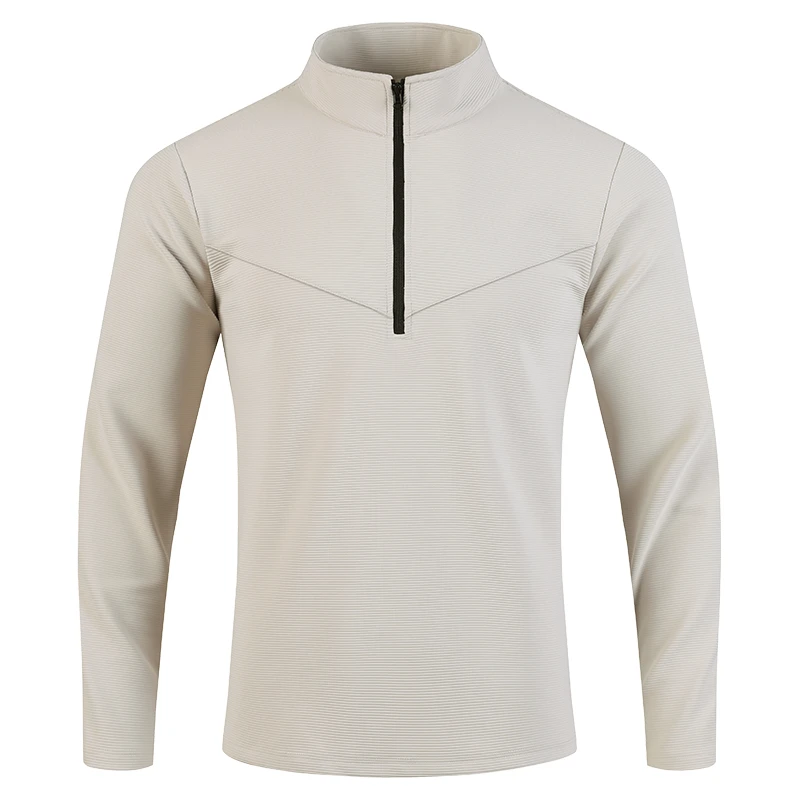 2025运动卫衣男秋季新款立领半拉链透气休闲速干户外登山长袖卫衣